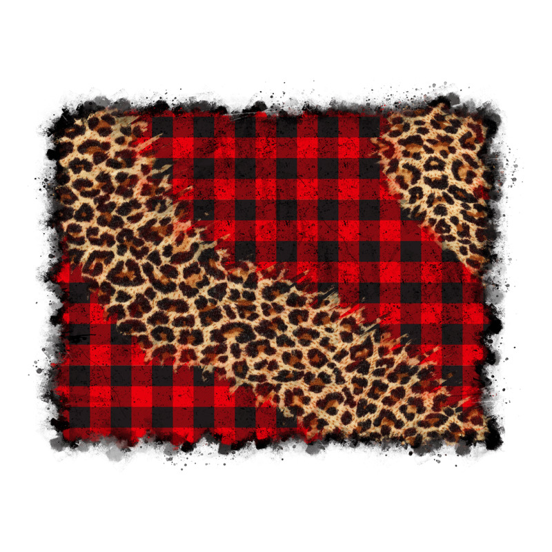 Leopard Buffalo Plaid Background Premium Sweatshirt by CowCowDesign | Teevron