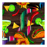margarita and taco seamless pattern | Teevron