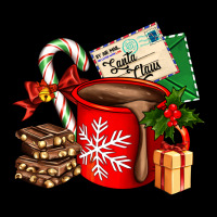 Christmas Hot Chocolate Cup With Gift And Letters Ladies Tee | Teevron