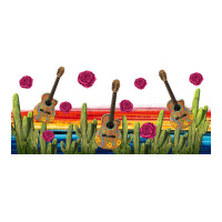 mexican sombrero guitar libbey glass | Teevron