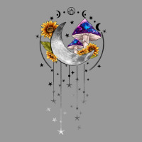 Moon And Mushrooms With Sunflower Vintage Hoodie | Teevron