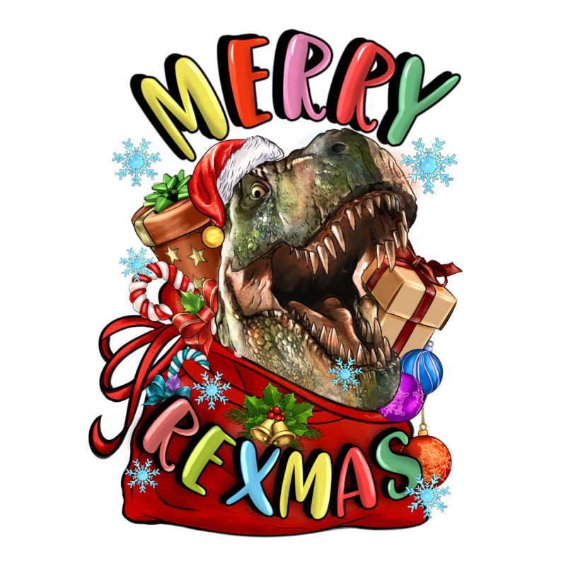 T Rex Merry Rexmas Long Sleeve Tee by LillyAllenDesigns | Teevron