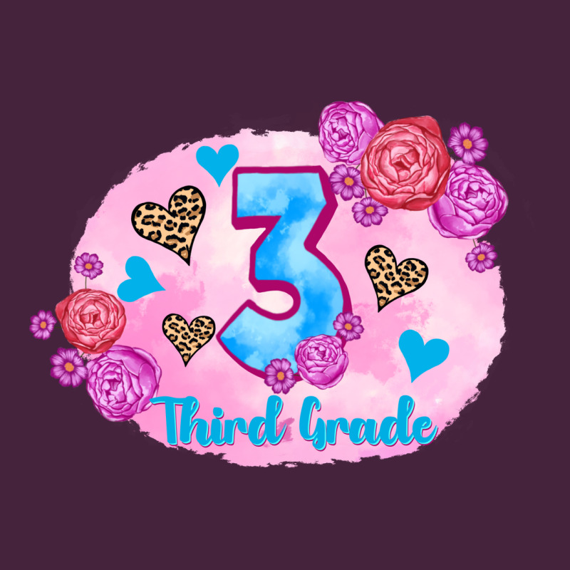 Back To School Flowers Third Grade 3200x2400 Premium Tee by AdoDesignShop | Teevron