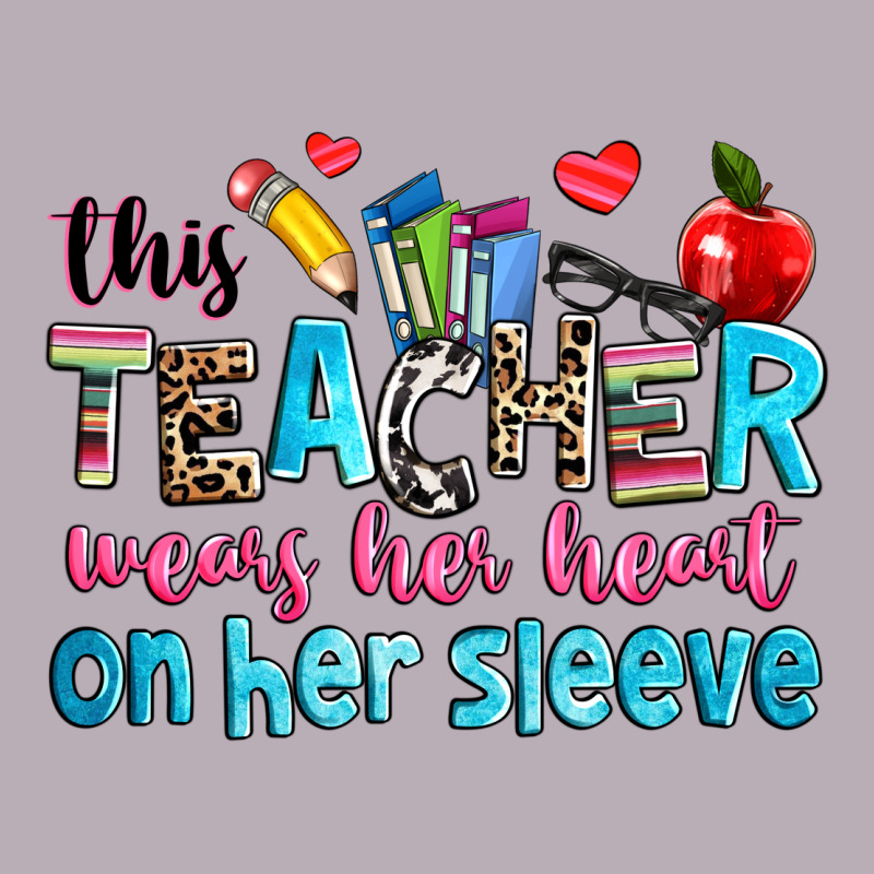 This Teacher Wears Her Her On Her Sleeve Vintage Tee by NancyCooperArtShop | Teevron