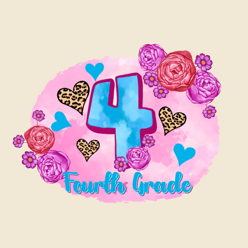Back To School Flowers Fourth Grade 3200x2400 Premium Tee by AdoDesignShop | Teevron