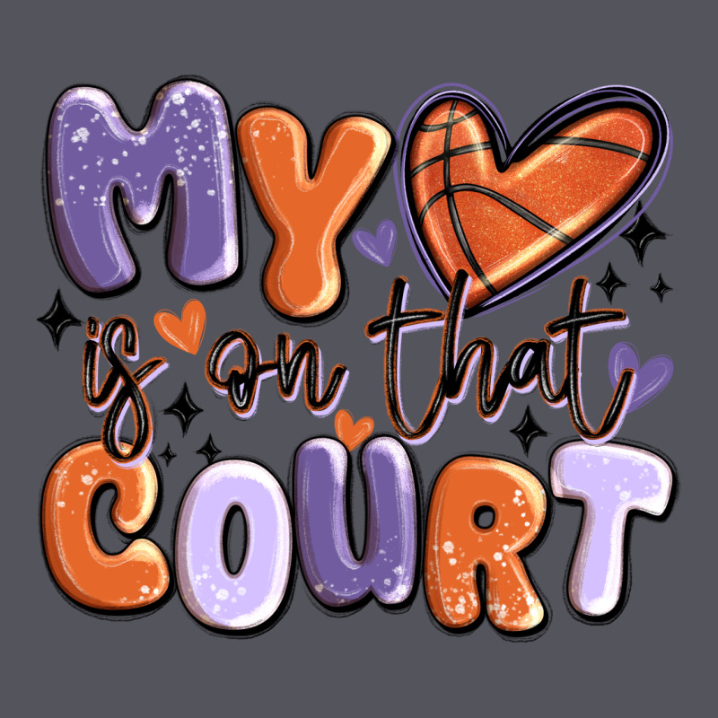 My Heart Is On That Court Vintage Hoodie by MaliasSmallBusiness | Teevron