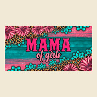 Pink Roses Mama Of Girls License Plate Premium Tee | Teevron