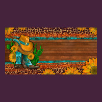 Custom Cowboy Boots Sunflowers And Cactus License Plate Premium Tee | Teevron