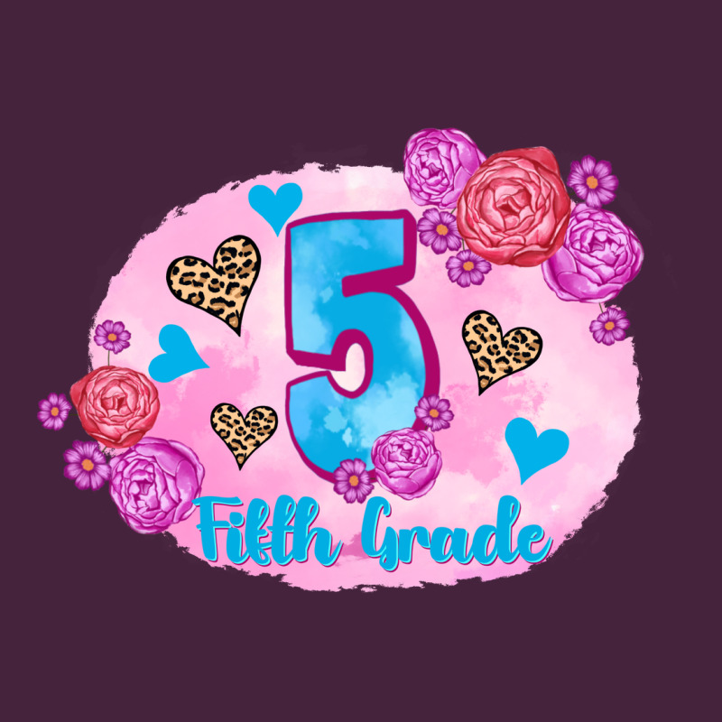 Back To School Flowers Fifth Grade 3200x2400 Premium Tee by AdoDesignShop | Teevron