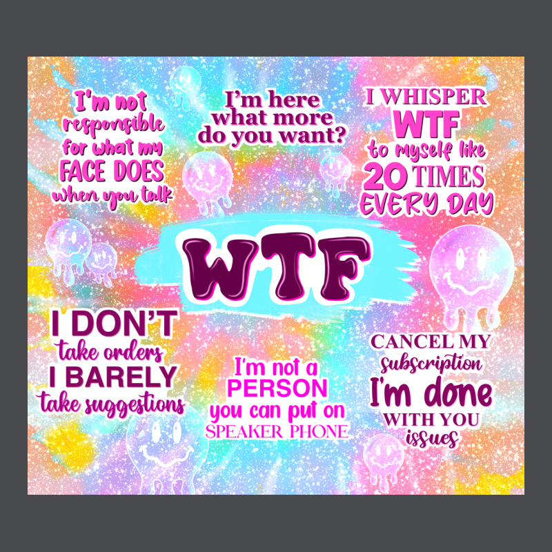 Sarcastic Wtf Zipper Hoodie by TumblerDesignByShophia | Teevron