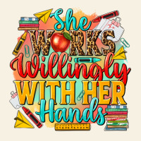 She Works Willingly With Her Hands Teacher Vintage Tee | Teevron