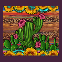 Sunflowers Turquoise Serape Cactus Tumbler Premium Tee | Teevron