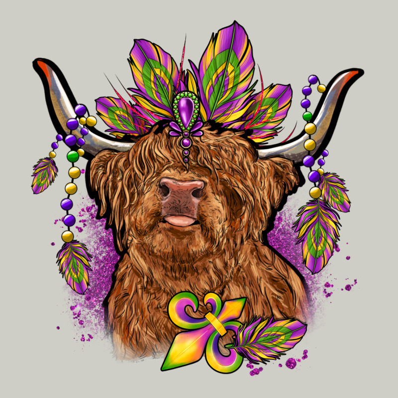 Mardi Gras Cow Heavyweight Hoodie by OliviaCreatesArt | Teevron