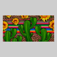 Sunflowers And Cactus License Plate Premium Tee | Teevron