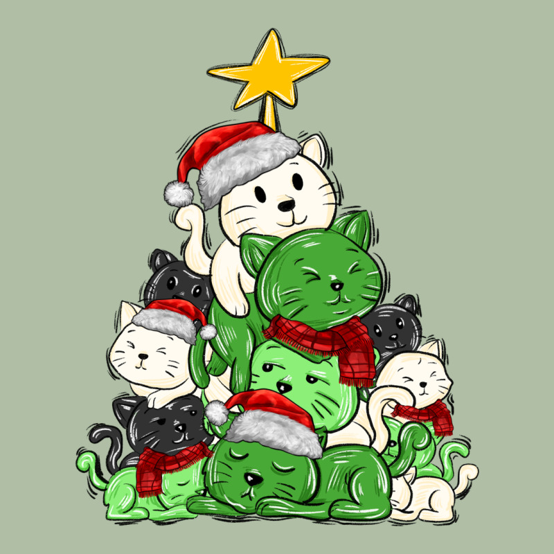 Christmas Cat Tree Urban Heavy Tee by MaliasSmallBusiness | Teevron