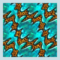 Turquoise Leopard Seamless Pattern Ladies Tee | Teevron