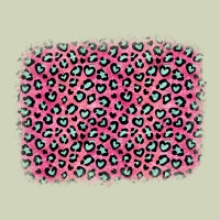 Pink Glitter Leopard With Heart Background Heavyweight Hoodie | Teevron