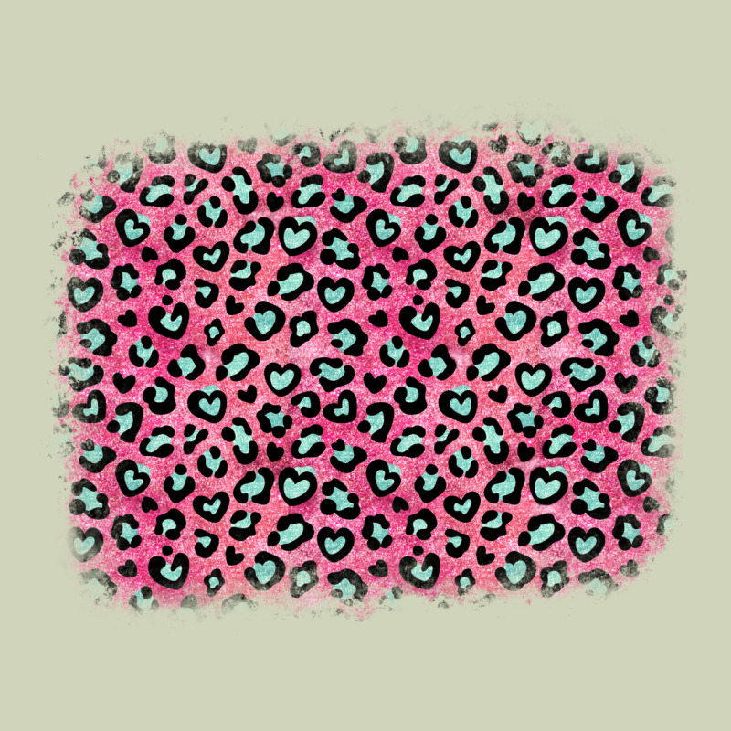 Pink Glitter Leopard With Heart Background Heavyweight Hoodie by OliviaCreatesArt | Teevron