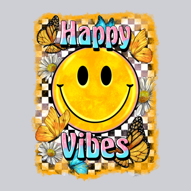 Happy Vibes Smiley Face Heavyweight Sweatshirt by BarkalooDesign | Teevron