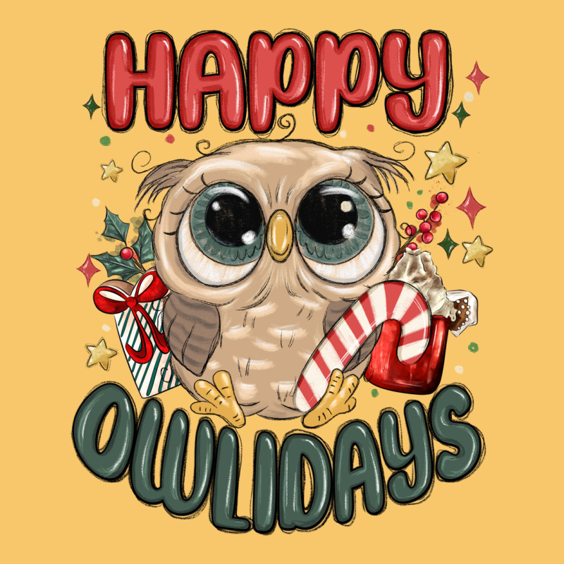 Happy Owlidays Vintage Hoodie by MaliasSmallBusiness | Teevron