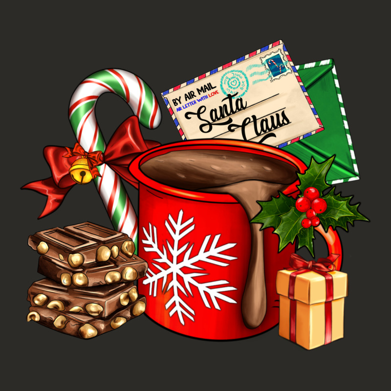 Christmas Hot Chocolate Cup With Gift And Letters Heavy Core Tee by AdoDesignShop | Teevron