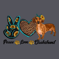 Peace Love Dachshund Vintage Hoodie | Teevron