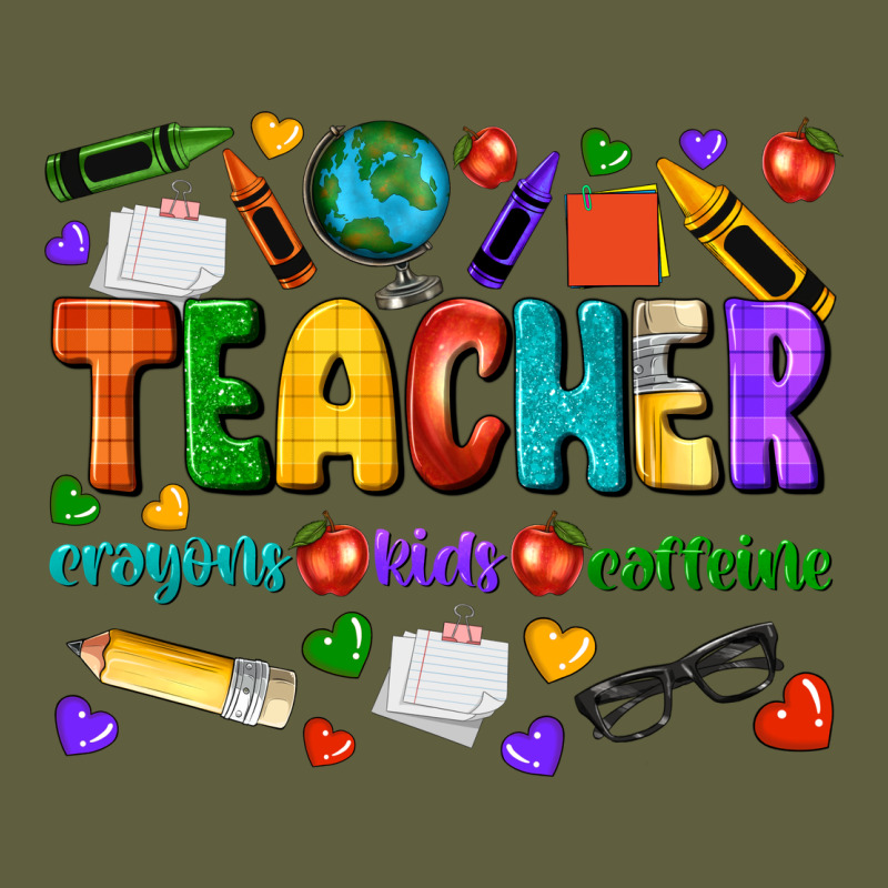 Teacher Crayons Kids Caffeine Vintage Tee by NancyCooperArtShop | Teevron