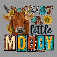 Just A Little Moody With Cow Vintage Hoodie | Teevron