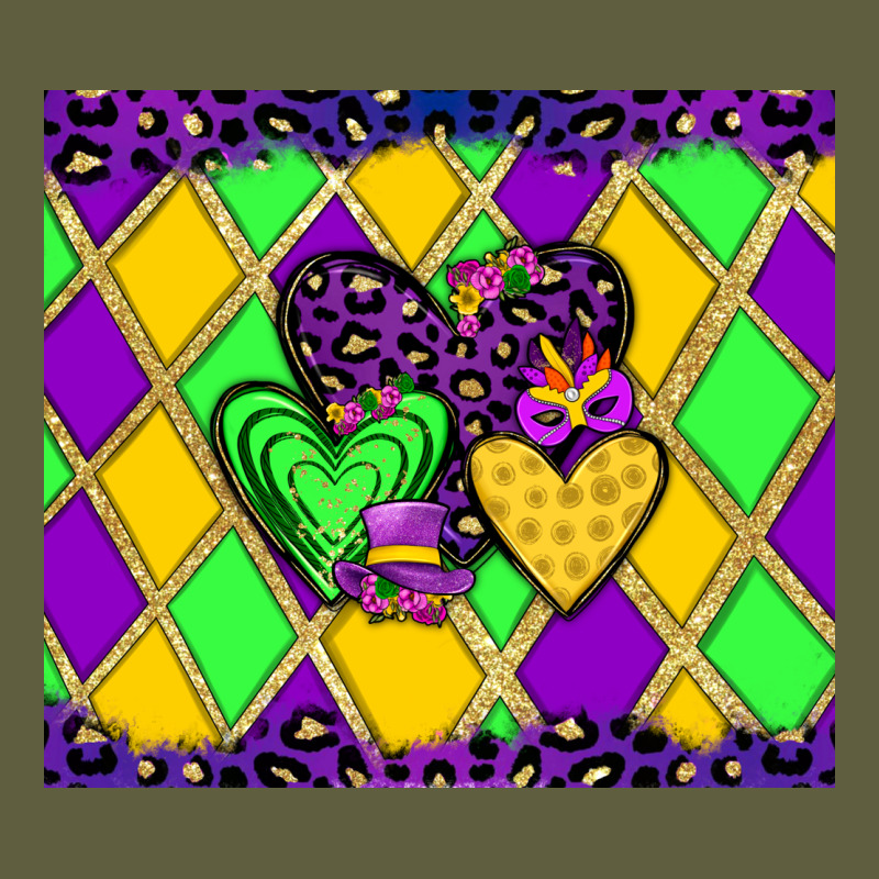 Mardi Gras Hearts Vintage Tee by JahusDesignShop | Teevron