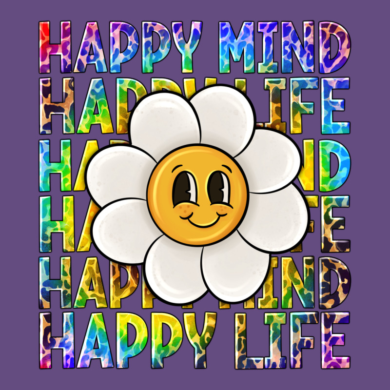 Happy Mind Happy Life Vintage Hoodie by NancyCooperArtShop | Teevron