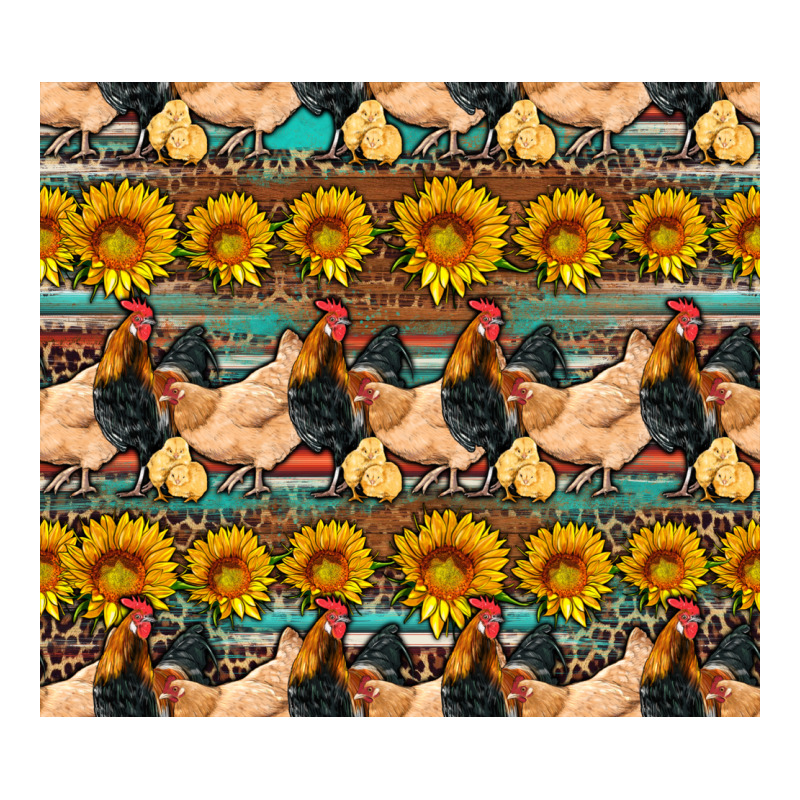 Seamless Poultry Farm Sunflowers Chicken Coop Tumbler Premium Tee by Artiststas | Teevron