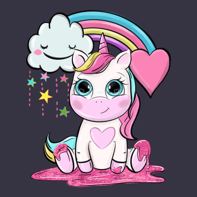 Cute Unicorn And Rainbow Vintage Hoodie by NancyCooperArtShop | Teevron