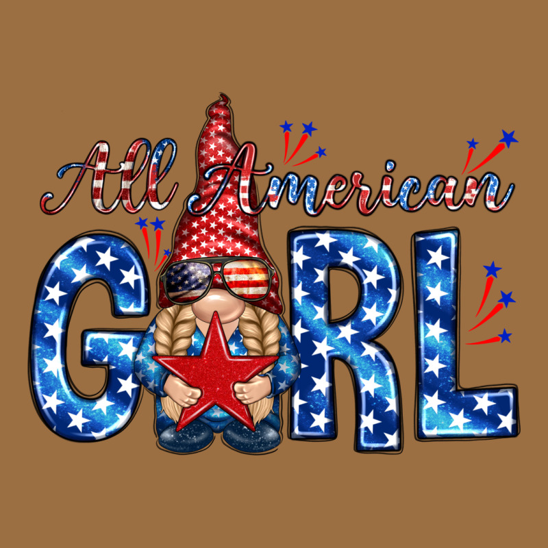 All American Girl With Gnome Vintage Tee by NancyCooperArtShop | Teevron