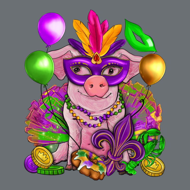 Mardi Gras Pig Premium Hoodie by HowdyJamesFarm | Teevron