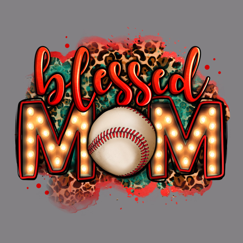 Blessed Baseball Mom Lightbulb Letters Heavyweight Hoodie by OliviaCreatesArt | Teevron
