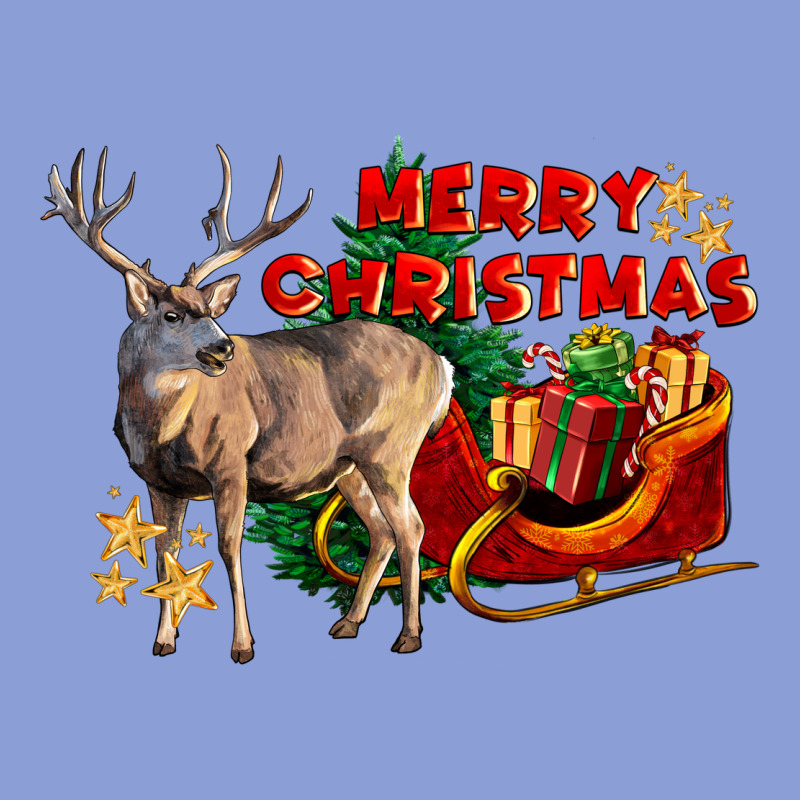 Merry Christmas Deer Long Sleeve Tee by LillyAllenDesigns | Teevron