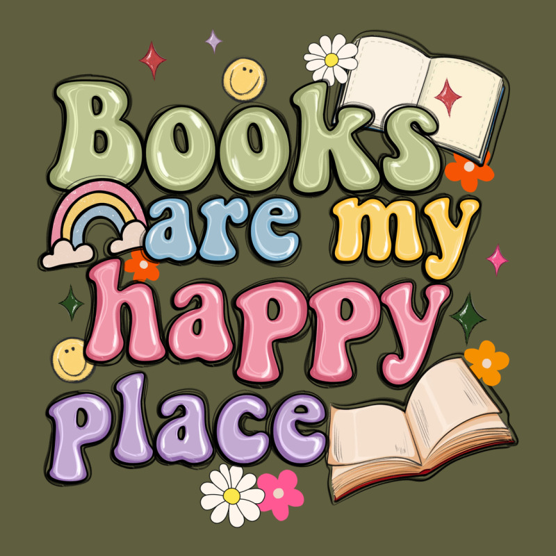 Books Are My Happy Place Vintage Tee by MaliasSmallBusiness | Teevron