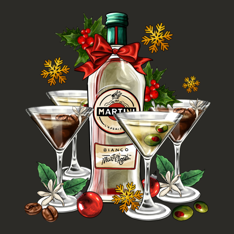Christmas Martini  And Martini Bottle Heavy Core Tee by AdoDesignShop | Teevron