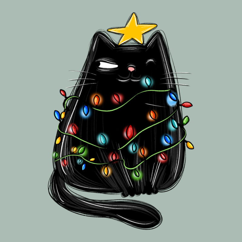 Christmas Cat With Lights Classic Tee by MaliasSmallBusiness | Teevron