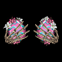 Easter Hands Skeleton Ladies Tee | Teevron