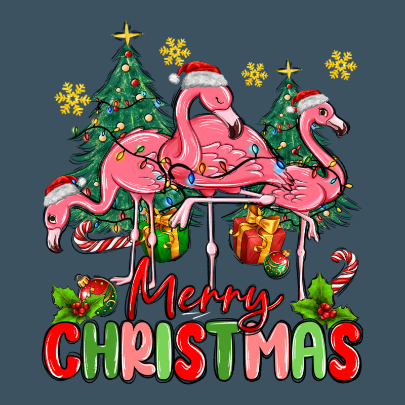 Merry Christmas Flamingos Urban Heavy Tee by MaliasSmallBusiness | Teevron