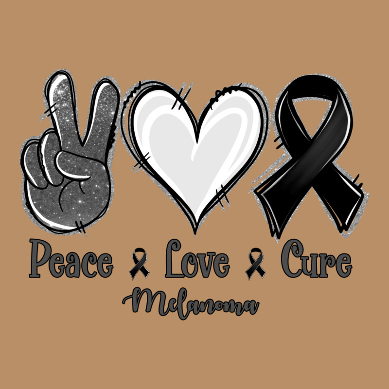 Peace Love Cure Melanoma Cancer Vintage Hoodie by Jasminsmagicworld | Teevron
