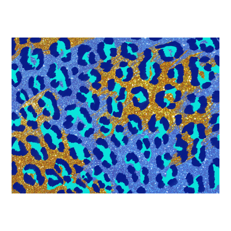 Leopard Background Turquoise And Gold 3200x2400 Premium Tee by AdoDesignShop | Teevron