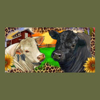 Charolais Bull And Black Angus Bull With Farm Long Sleeve Tee | Teevron