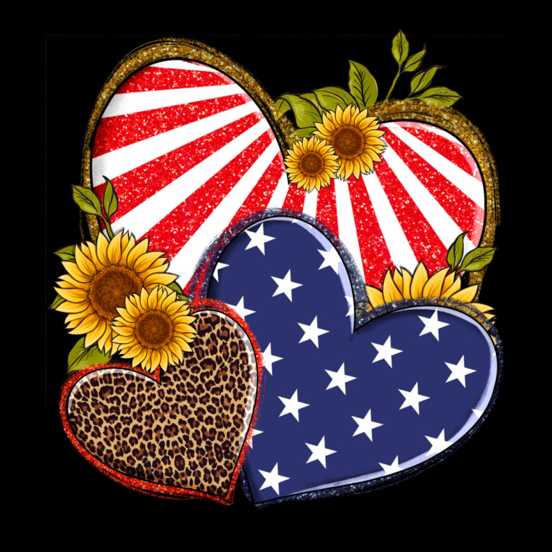 America Heart And Sunflower Heavy Core Tee by Artiststas | Teevron