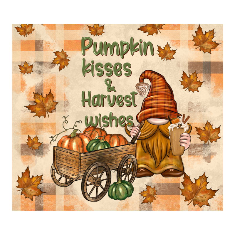 Pumpkin Kisses And Harvest Wishes Zipper Hoodie by TumblerDesignByShophia | Teevron