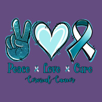 Peace Love Cure Cervical Cancer Vintage Hoodie | Teevron
