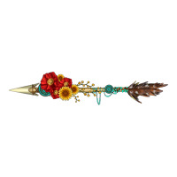 flowers and arrow with gemstone | Teevron