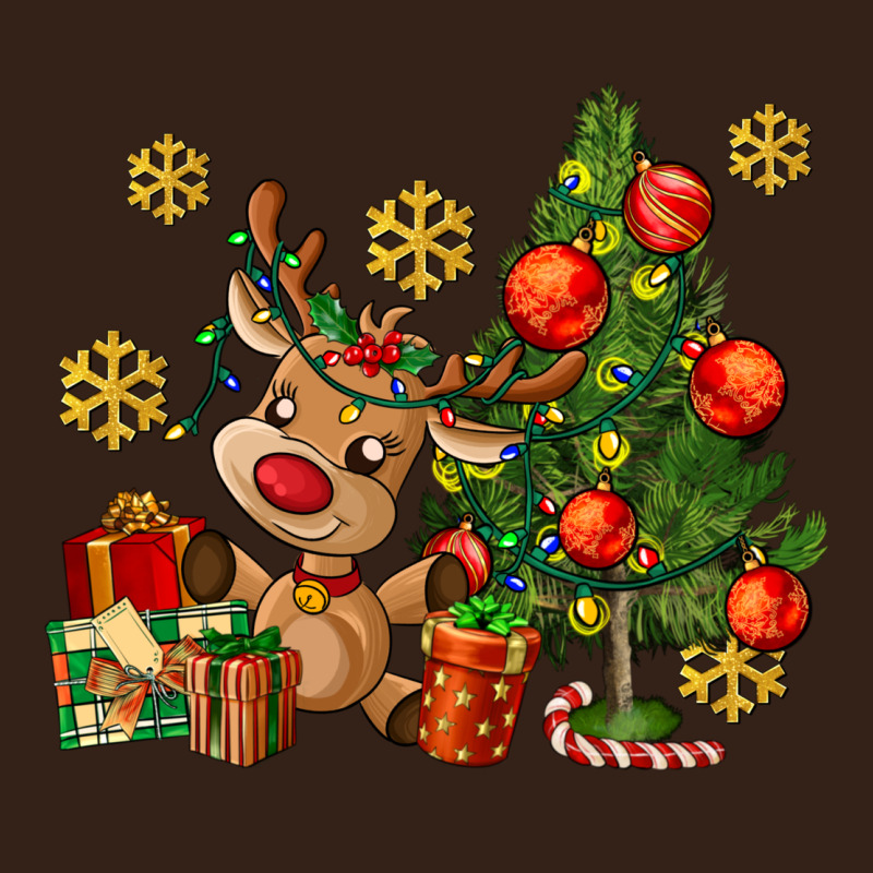 Reindeer And Christmas Tree Heavy Core Tee by AdoDesignShop | Teevron