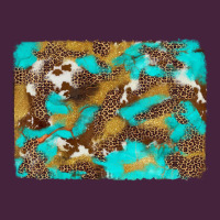 Western Turquoise Leopard And Cowhide Background Premium Tee | Teevron
